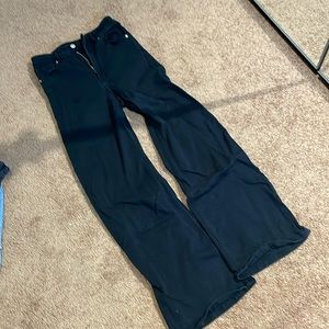 H&M wide leg black jeans